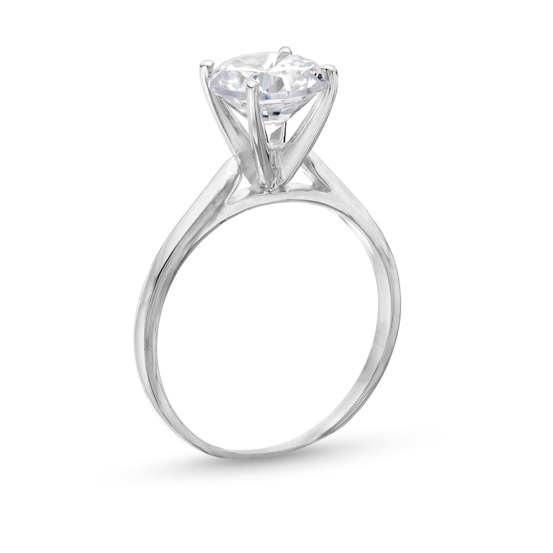 Main Image 3 of 1.95 CT. Diamond Solitaire Tapered Shank Engagement Ring in Platinum (I/I2)