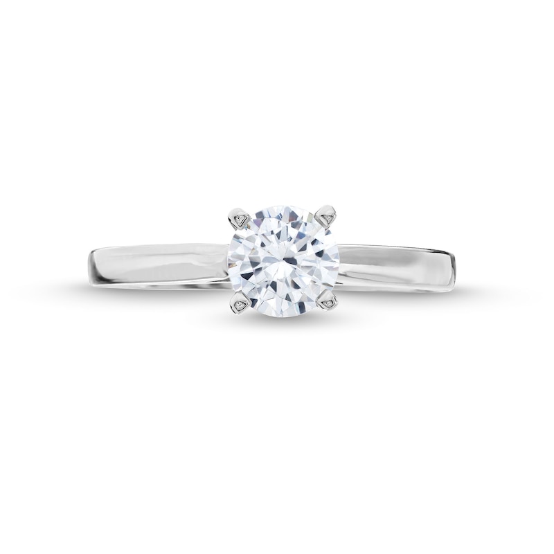 Main Image 4 of 1.95 CT. Diamond Solitaire Tapered Shank Engagement Ring in Platinum (I/I2)