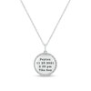 Thumbnail Image 1 of 0.086 CT. T.W. Diamond Alternating Beaded Frame Engravable Birth Stats Pendant in Sterling Silver (1-4 Lines)