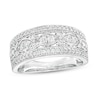 Thumbnail Image 0 of 0.50 CT. T.W. Diamond Vintage-Style Multi-Row Anniversary Band in 10K White Gold