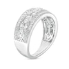 Thumbnail Image 2 of 0.50 CT. T.W. Diamond Vintage-Style Multi-Row Anniversary Band in 10K White Gold