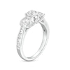 Thumbnail Image 2 of 1.00 CT. T.W. Diamond Miracle Past Present Future® Engagement Ring in 10K White Gold (I/I2)