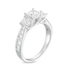 Thumbnail Image 2 of 1.00 CT. T.W. Princess-Cut Diamond Miracle Past Present Future® Engagement Ring in 10K White Gold (I/I2)