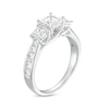 Thumbnail Image 3 of 1.00 CT. T.W. Princess-Cut Diamond Miracle Past Present Future® Engagement Ring in 10K White Gold (I/I2)