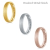 4.0mm Engravable Bevelled Edge Wedding Band in 14K Gold (1 Finish and Line