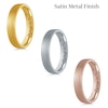 Thumbnail Image 3 of 4.0mm Engravable Bevelled Edge Wedding Band in 14K Gold (1 Finish and Line)