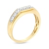 Thumbnail Image 2 of Men's 0.50 CT. T.W. Diamond Nine Stone Wedding Band in 10K Gold