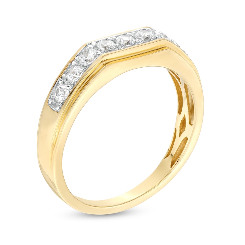 Men's 0.50 CT. T.W. Diamond Nine Stone Wedding Band in 10K Gold|Peoples Jewellers