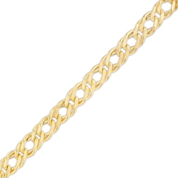 7.5mm Semi-Solid Curb Chain Bracelet in 10K Gold - 7.5&quot;