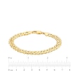 Thumbnail Image 3 of 7.5mm Curb Chain Bracelet in Hollow 10K Gold - 7.5"