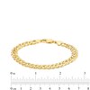 Thumbnail Image 3 of 7.5mm Curb Chain Bracelet in Hollow 10K Gold - 7.5"