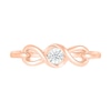 Thumbnail Image 2 of Diamond Accent Solitaire Cascading Infinity Frame Buckle Promise Ring in 10K Rose Gold (J/I3)