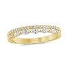 Thumbnail Image 1 of 0.29 CT. T.W. Marquise and Round Diamond Sideways Five Stone Double Row Split Shank Anniversary Band in 14K Gold