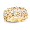 Thumbnail Image 0 of 0.95 CT. T.W. Diamond Multi-Row Vintage-Style Anniversary Band in 10K Gold