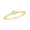 0.065 CT. Diamond Solitaire Bead Shank Promise Ring in 10K Gold