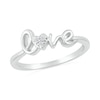 Thumbnail Image 0 of Diamond Accent Cursive "love" Script Promise Ring in Sterling Silver