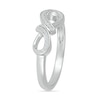 Thumbnail Image 1 of 0.04 CT. T.W. Diamond Infinity Ribbon Promise Ring in Sterling Silver