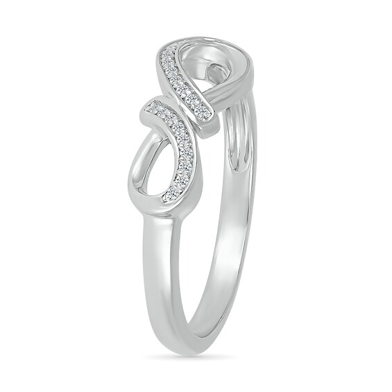 0.04 CT. T.W. Diamond Infinity Ribbon Promise Ring in Sterling Silver