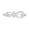 Thumbnail Image 2 of 0.04 CT. T.W. Diamond Infinity Ribbon Promise Ring in Sterling Silver