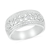 Thumbnail Image 0 of 0.085 CT. T.W. Diamond Alternating Heart Scroll Band in Sterling Silver