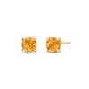 Thumbnail Image 0 of 5.0mm Citrine Solitaire Stud Earrings in 10K Gold