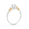Thumbnail Image 1 of 0.95 CT. T.W. Diamond Past Present Future® Infinity Engagement Ring in 14K Two-Tone Gold (I/I2)