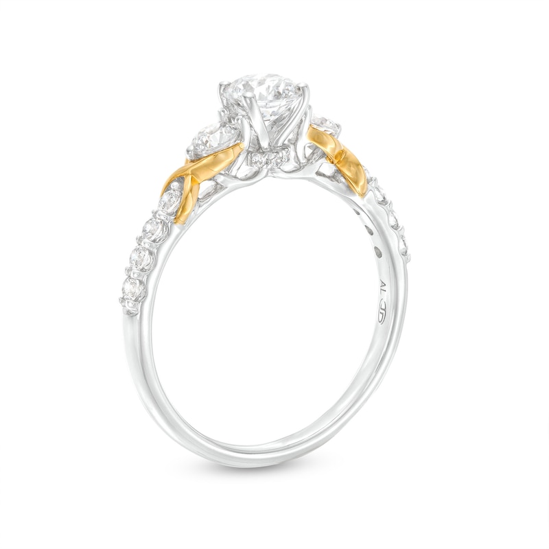0.95 CT. T.W. Diamond Past Present Future® Infinity Engagement Ring in 14K Two-Tone Gold (I/I2)