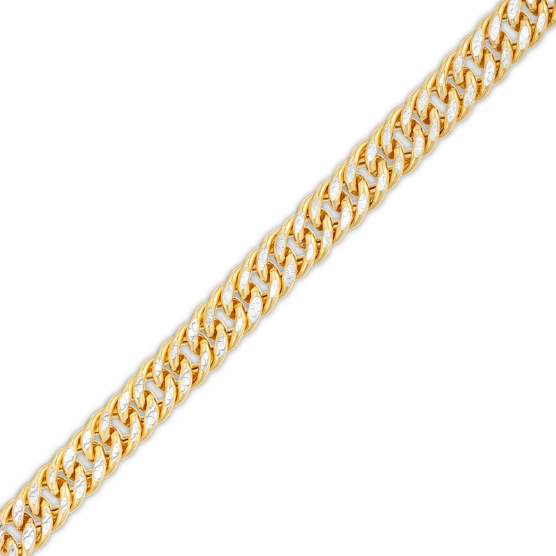 Men's 3.8mm Curb Chain Bracelet in Hollow 18K Gold - 8.25