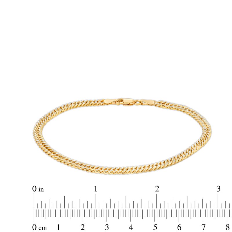 Men's 3.8mm Curb Chain Bracelet in Hollow 18K Gold - 8.25"|Peoples Jewellers