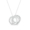 Thumbnail Image 1 of 0.04 CT. T.W. Diamond Engravable Three Interlocking Circles Pendant in Sterling Silver (1-3 Lines)