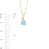 Thumbnail Image 3 of 6.0mm Swiss Blue Topaz Solitaire Curved Drop Pendant in 10K Gold