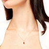 Thumbnail Image 2 of 6.0mm Garnet Solitaire Curved Drop Pendant in 10K Gold