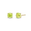 Thumbnail Image 1 of 5.0mm Peridot Solitaire Stud Earrings in 10K Gold