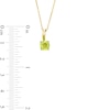 Thumbnail Image 3 of 6.0mm Peridot Solitaire Curved Drop Pendant in 10K Gold