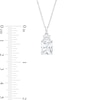 Thumbnail Image 3 of Emerald-Cut White Lab-Created Sapphire Pendant and Stud Earrings Set in Sterling Silver