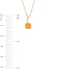 Thumbnail Image 2 of 6.0mm Citrine Solitaire Curved Drop Pendant in 10K Gold