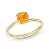 Thumbnail Image 1 of 6.0mm Citrine Solitaire Bypass Ring in 10K Gold