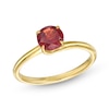 Thumbnail Image 0 of 6.0mm Garnet Solitaire Bypass Ring in 10K Gold
