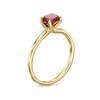 Thumbnail Image 3 of 6.0mm Garnet Solitaire Bypass Ring in 10K Gold