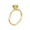 Thumbnail Image 2 of 6.0mm Peridot Solitaire Bypass Ring in 10K Gold