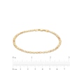Thumbnail Image 4 of "MOM" with "XO" Heart Mirror Link Chain Bracelet in 10K Two-Tone Gold - 7.25"