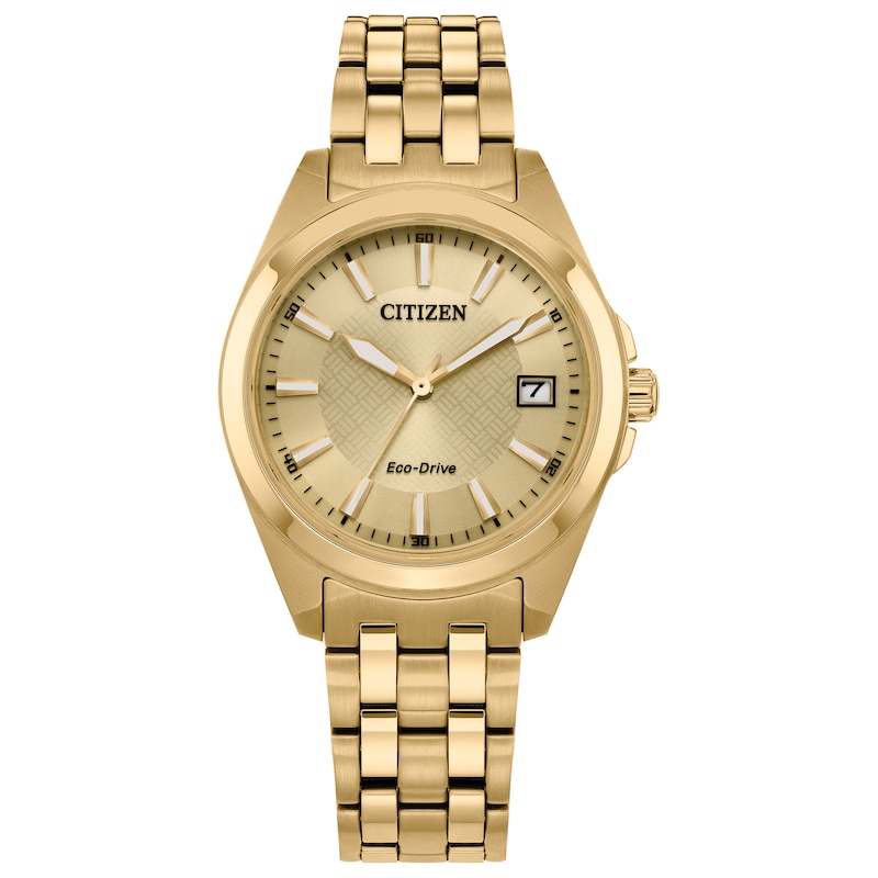Ladies’ Citizen Eco-Drive® Classic Gold-Tone IP Watch with Champagne Dial (Model: EO1222-50P)|Peoples Jewellers