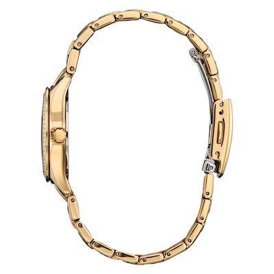 Ladies’ Citizen Eco-Drive® Crystal Accent Gold-Tone IP Watch with Champagne Dial (Model: FE1147-79P)