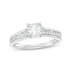 Thumbnail Image 0 of 0.45 CT. T.W. Princess-Cut Diamond Frame Raised Shank Engagement Ring in 14K White Gold (I/I2)