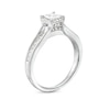 Thumbnail Image 3 of 0.45 CT. T.W. Princess-Cut Diamond Frame Raised Shank Engagement Ring in 14K White Gold (I/I2)