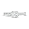 Thumbnail Image 3 of 0.45 CT. T.W. Princess-Cut Diamond Frame Raised Shank Engagement Ring in 14K White Gold (I/I2)