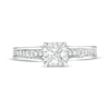 Thumbnail Image 4 of 0.45 CT. T.W. Princess-Cut Diamond Frame Raised Shank Engagement Ring in 14K White Gold (I/I2)