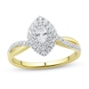 Thumbnail Image 0 of 0.45 CT. T.W. Marquise-Cut Diamond Double Frame Twist Split Shank Engagement Ring in 14K Gold (I/SI2)