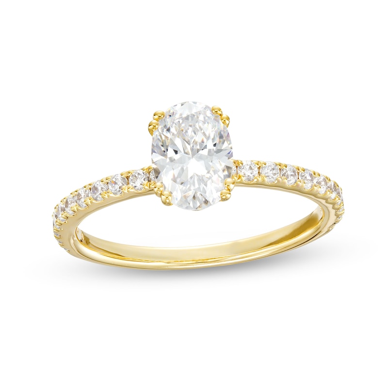 1.29 CT. T.W. Oval Diamond Engagement Ring in 14K Gold (I/SI2)
