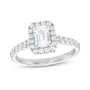 Thumbnail Image 0 of 1.50 CT. T.W. GIA-Graded Emerald-Cut Diamond Frame Engagement Ring in 14K White Gold (F/SI2)